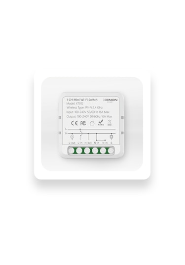 Xenon Smart Tuya Wifi Destekli 16a Akıllı Tekli Işık Anahtarı