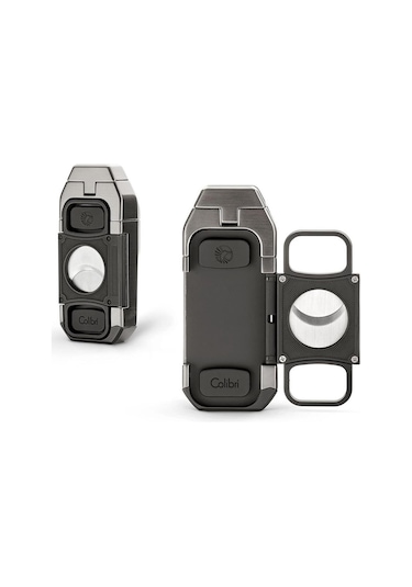 Colibri Boss Üçlü Jet Çakmak Puro Çakmağı Kesicili Siyah