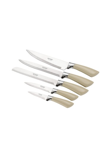Emsan Venice 6 Parça Bıçak Seti Ekru Krem