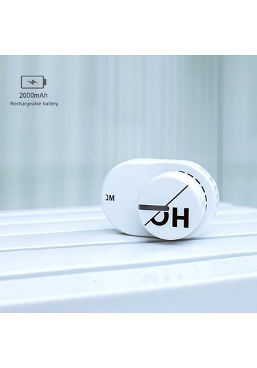 Kablosuz Boyun Bandı Fan Mini Taşınabilir Boyun Bandı Fan Usb Şarj Edilebilir 2000 Mah Pil Açık Sprey Ofis Home Için El Fan Fanlar 8894 Beyaz