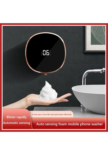 Otomatik Sabunluk Duvara Monte Otomatik Bulaşık Sabunu Dispenseri Kızılötesi Black Siyah