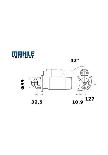 Mahle 12v Marş Motoru 10 Diş 3.2 Kw Sağ Açık Şase Cıvatalı