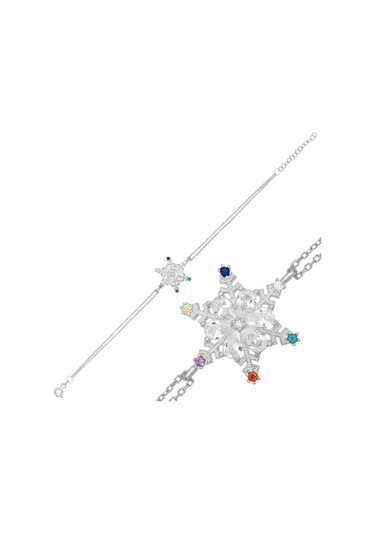 Casera's Gümüş Renkli Taşlı Kar Tanesi Kadın Bileklik Csr2184566 Gümüş