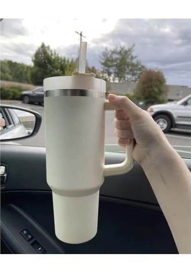 Pazly 40oz Paslanmaz Çelik Soğuk Saklama Bardağı, Sürgülü Kapağı Ve Çubuğu, Araçta Eldivenli Kullanım, Barbie Kırmızı