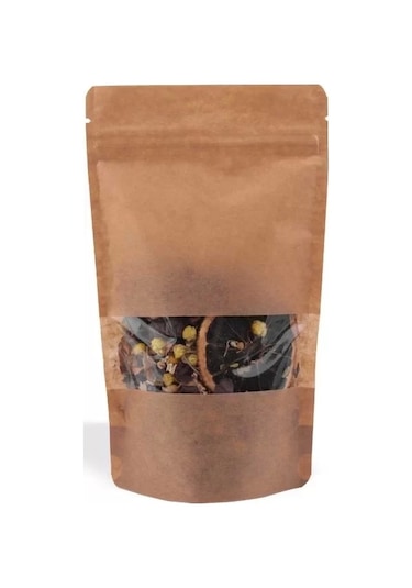Kraft Pencereli Doypack 11x18,5x7 Cm 50 Adet