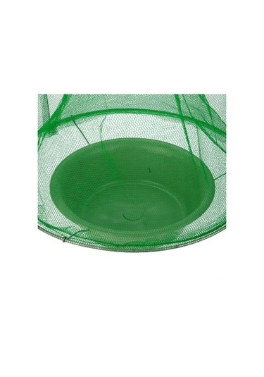 Xiyyadms Demir Tel Ve Gazlı Malzeme Yeşil Sinek Tutma Kafesi, Yem Tablası İle 1 Adet