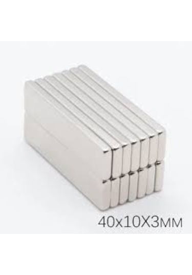 40 X 10 X 3 Mm Köşeli Neodyum Mıknatıs - 2 Adet