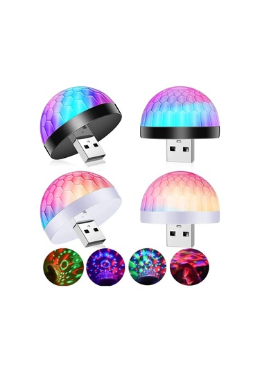 Usb Led Parti İşıkları Müzik Sensörü Usb Mini Disko Dj Sahne Çok Renkli