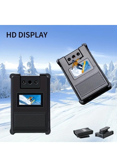 Dashanshop Siyah Mini Vücut Kamerası 180 Dönebilir Lens Gece Görüşü Full Hd 1080p Şarj Edilebilir Spor Kampüs İçin