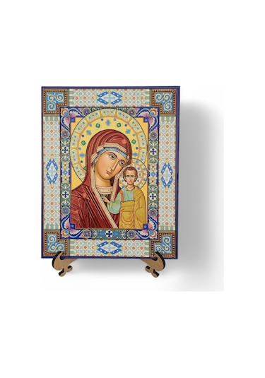 Süslemeli Meryem Ana İkona