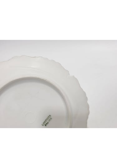 Limoges Çiçek Figürlü Pembe Kahve Fincan Takımı Çok Renkli
