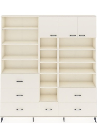 Arges Dolap 17 Raflı 6 Çekmeceli 3 Kapaklı 220x30x243 Aytaşı-aytaşı/aytaşı Aytası/aytası