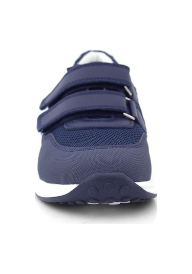 Hakiki Deri Lacivert Cırt Cırtlı Erkek Çocuk Günlük Spor Ayakkabı Lacivert
