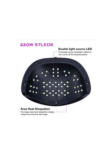 Cloody X8 Max 120 Watt 57 Led Çift El Uv Led Protez Tırnak Kurutucu Sun