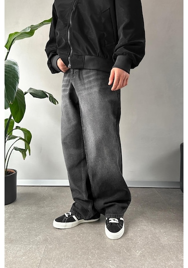 Flaw Basic Baggy Jean Siyah-16067 Siyah
