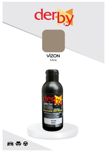 Derby Vizon Deri Döşeme Araç Direksiyon Koltuk Boyası 100 Ml