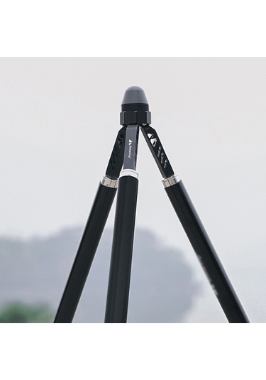 Shinetrip-açık Kamp Yürüyüş Piramit Çadır Desteği Çok Fonksiyonlu,siyah Siyah