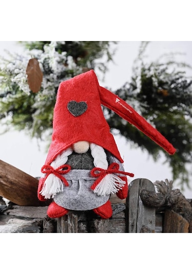 Gnome Noel Süsü 2 Li Set, Noel Baba Gnome Dekorasyon Seti