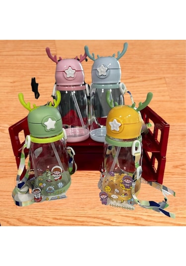 Geyikli Çocuk Suluk Ve Matarası 500 Ml - Pembe