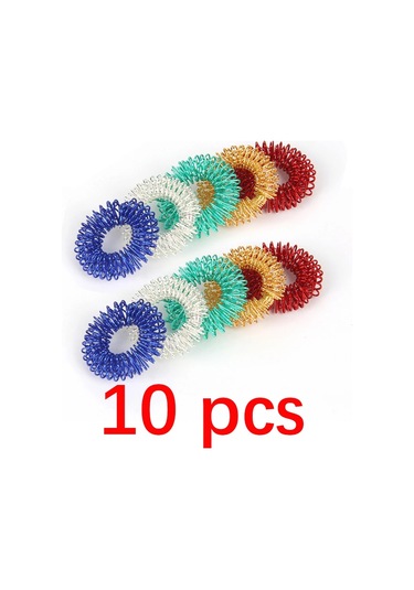 Gençler Yetişkinler İçin 10 Adet Parmak Yüzük Seti Stres