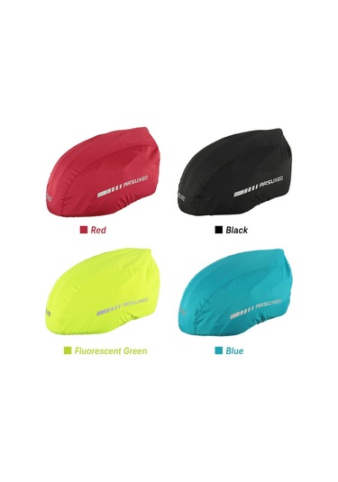 Arsuxeo Siyah Su Geçirmez Yansıtıcı Şerit Ile Bisiklet Kask Kapak Y11547b Siyah