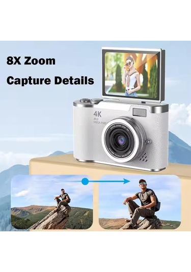 Fotoğraf İçin 4k Dijital Kamera Otomatik Odak, 48mp Vlogging Kamera, 2.4 İnç Flip Ekran