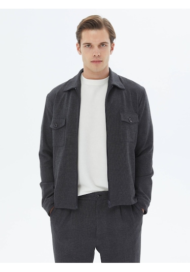 Kip Antrasit Mikro Modern Fit Takım Elbise Çok Renkli