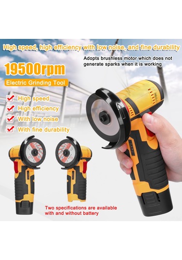 Mufunye 12v 19500 Rpm Şarjlı Mini Taşlama Makinesi - Kesme, Parlatma Ve Taşlama İçin Çok Fonksiyonlu El Aleti