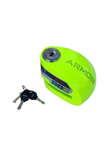 Armor 610 Mva 10mm Paslanmaz Çelik Alarmlı Disk Kilidi Yeşil