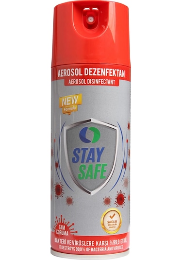Stay Safe – Aerosol Dezenfektan 400ml. (9'lu Paket)