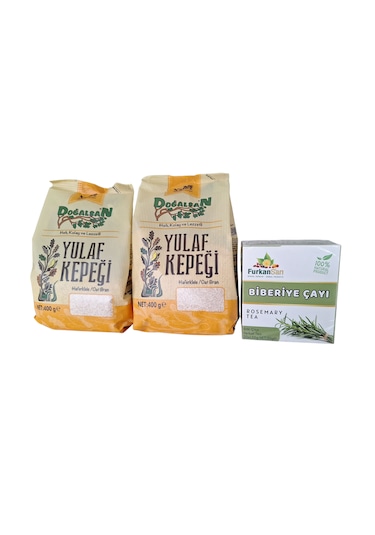 Doğalsan Yulaf Kepeği 400 Gr X 2 Adet + Biberiye Çayı 20 Süzen Poşet