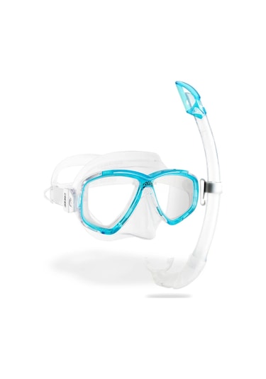 Cressi Perla Maske Mexico Şnorkel Seti Aquamarine Mavi