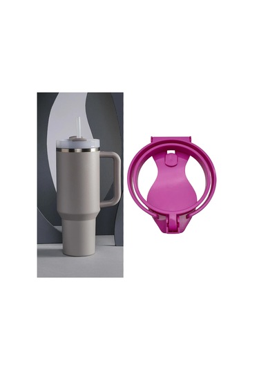 Suntek Bardak Tutucu İçki Ataşmanı Delik Çanta Plaj Tote Pembe