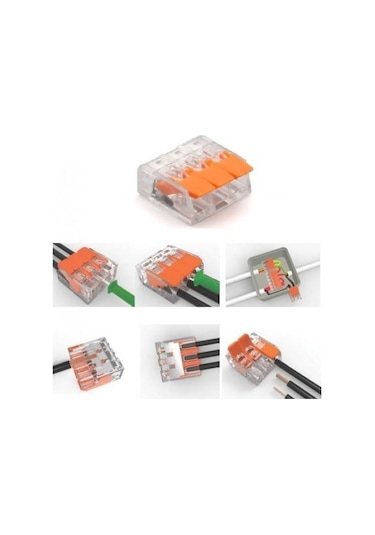 3 girişli Mandallı Buat Çok Amaçlı Klemens Wago Tip 5 Adet