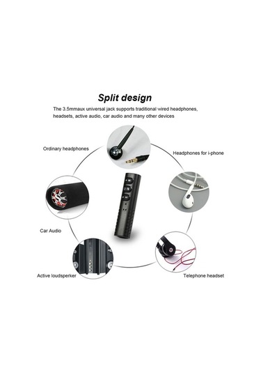 Fortunelane Bluetooth 4.2 Araç Müzik Alıcısı - 3.5mm Kablosuz Ses Adaptörü, Kullanımı Kolay