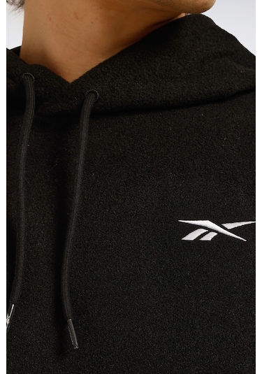 Id -f Fleece Hoodıe Siyah Erkek Polar Siyah