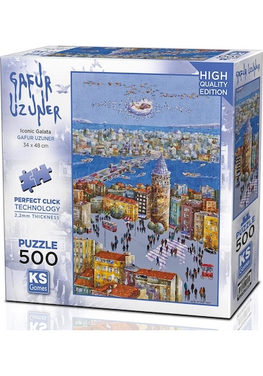 Ks Games 500 Parça Galata Kulesi Puzzle - Gafur Uzuner
