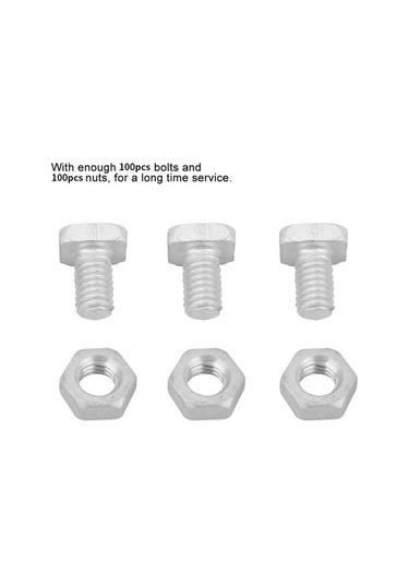 Guangdong Spirit Bahçe Malzemelerı-100 X Vida 100 X Somun-gümüş 6208