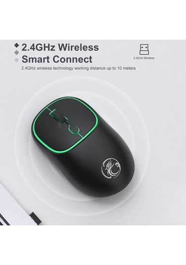 İmıce W-618 Şarj Edilebilir 4 Düğme 1600 Dpı 2.4ghz Bilgisayar Pc Dizüstü Bilgisayar İçin Bluetooth Sessiz Kablosuz Fare Pembe Diğer