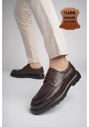 Muggo Norman Garantili Günlük Klasik Hakiki Deri Casual Rahat Ortopedik Kalın Taban Erkek Ayakkabı Kahverengı Kahverengi Muggo Norman Garantili Günlük Klasik Hakiki Deri Casual Rahat Ortopedik Kalın Taban Erkek Ayakkabı Kahverengı Kahverengi