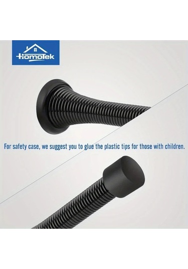 Chuangyinshop Beyaz 2'li Paket Siyah Kapı Stoperi, 3-1/8" Heavy Duty Esnek Kapı Bumperı