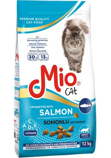Mio Somonlu Yetişkin Kedi Maması 12 KG