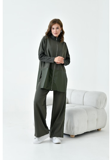 Ftz Kadın Deri İki İp Takım Haki 30949-haki Haki