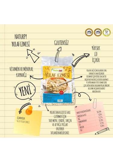 Naturpy Glutensiz Yulaf Ezmesi Yüksek Lif İçerir 500 G