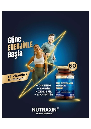Nutraxin Multivitamin Mineral Energy 3 x 60 Tablet