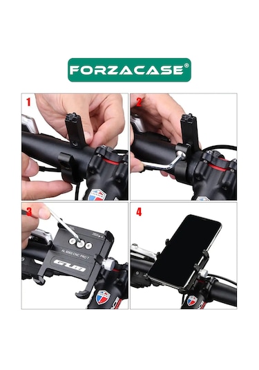 Bisiklet Motosiklet Scooter Gidon Metal Telefon Tutucu - P7 Fc982