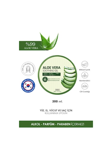Pekah Aloe Vera İçeren Hassasiyet Karşıtı Yoğun Nemlendirici Jel 300 ML