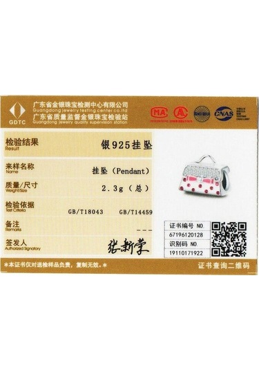 Novahub Moda 925 Ayar Gümüş El Çantası Boncuk Pembe Zirkon Ilmek Charms Fit Orijinal Bilezik - Romantik Ve Şık Tasarım Gümüş