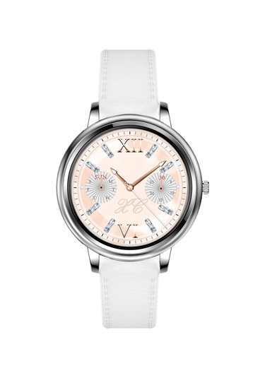 Tenfowee Ip67 Su Geçirmez Deri Kordon Akıllı Saat Beyaz