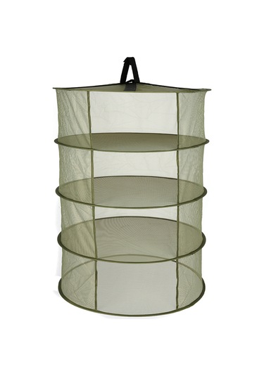 Padalink Askeri Yeşili 4 Katlı Bitki Kurutma Ağı - 60 Cm Çaplı Yüksek Dayanıklı Askı Tipi Kurutma Rafı - Ot, Çiçek, Fıstık Vb. İçin Uygun